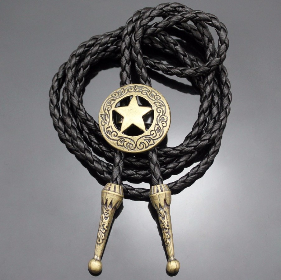Bolo Western Krawatte Texas Star bronze Tie
