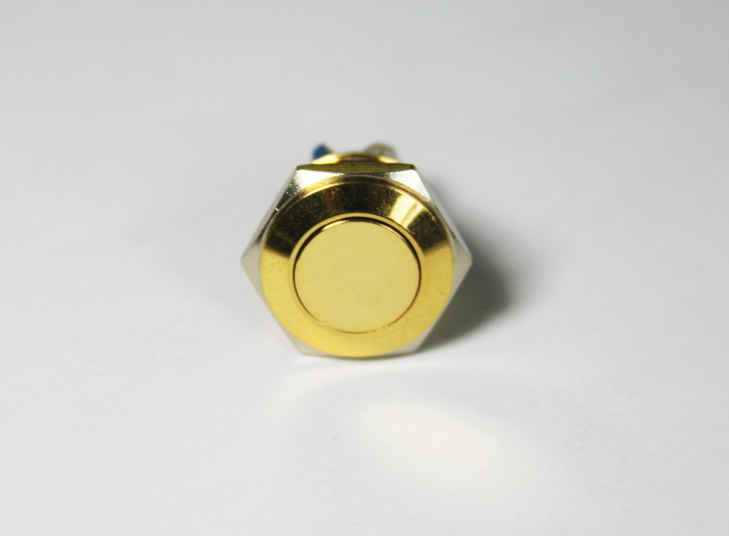 Einbauschalter - / Taster 16 mm vergoldet