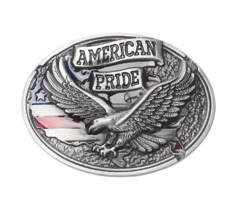 Gürtelschnalle Buckle für Gürtel bis 4 cm Breite Metall Adler USA American Pride