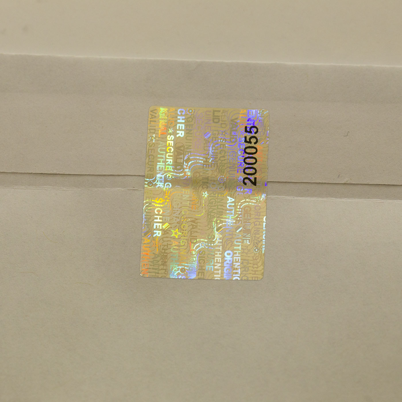 "Sicher" 3D Hologramm Sicherheitssiegel 30x20 mm Silber