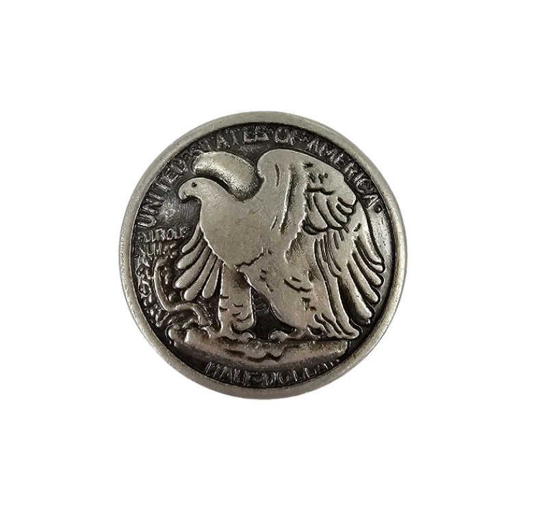 Concho zum Schrauben Adler USA Münzenoptik silber 30mm