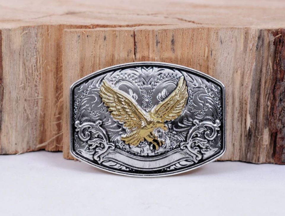 Adler Eagle Gold/Silber 45 mm Western Concho zum Schrauben