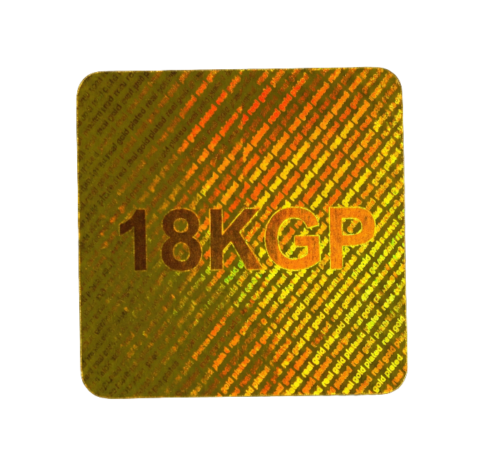 3D Hologramm Siegel Aufkleber "18KGP" für Schmuck oder Münzen