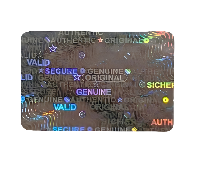 "Sicher" 3D Hologramm Sicherheitssiegel 30x20 mm Silber